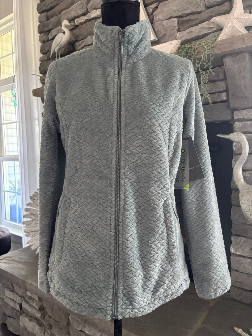 Free Country Butter Pile,zip up,breathable,hip zip pockets cozy teddy,Sherpa